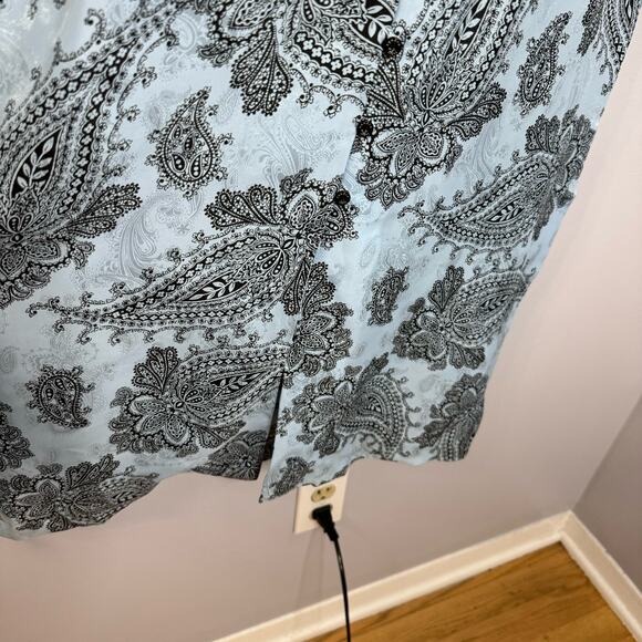 Sandro Paris Printed Silk Beane Jacquard Button Down A Line Midi Dress Classic S - Picture 11 of 16